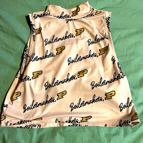Women’s Zoozatz Cropped High Neck Top Purdue Boilermakers Sz S - Picture 1 of 4